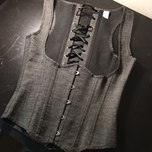 Gray Corset Vest